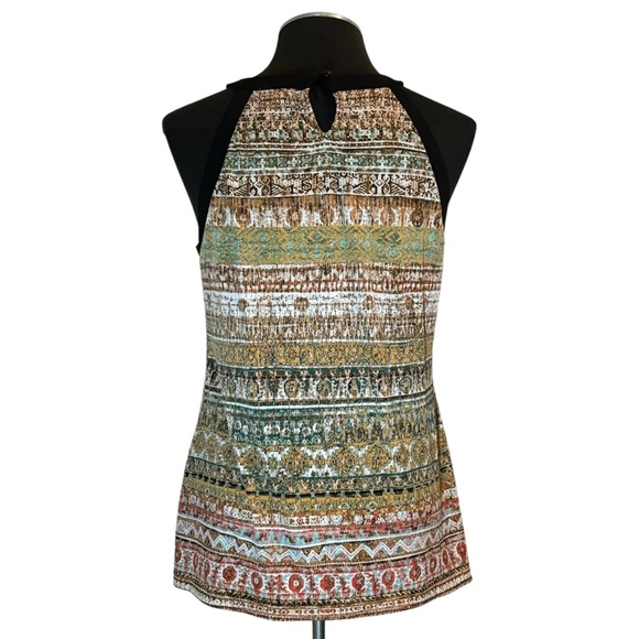 Dress Barn - Multicolor Print Beaded Stretch Halter Top – Petite Large - Picture 6 of 10